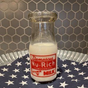 Vintage Half-Pint Damascus Milk Bottle